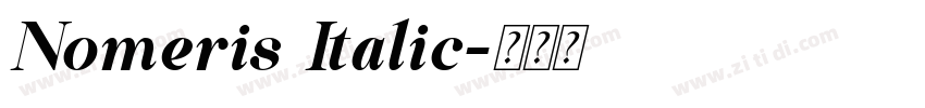 Nomeris Italic字体转换 Nomeris Italic字体转换